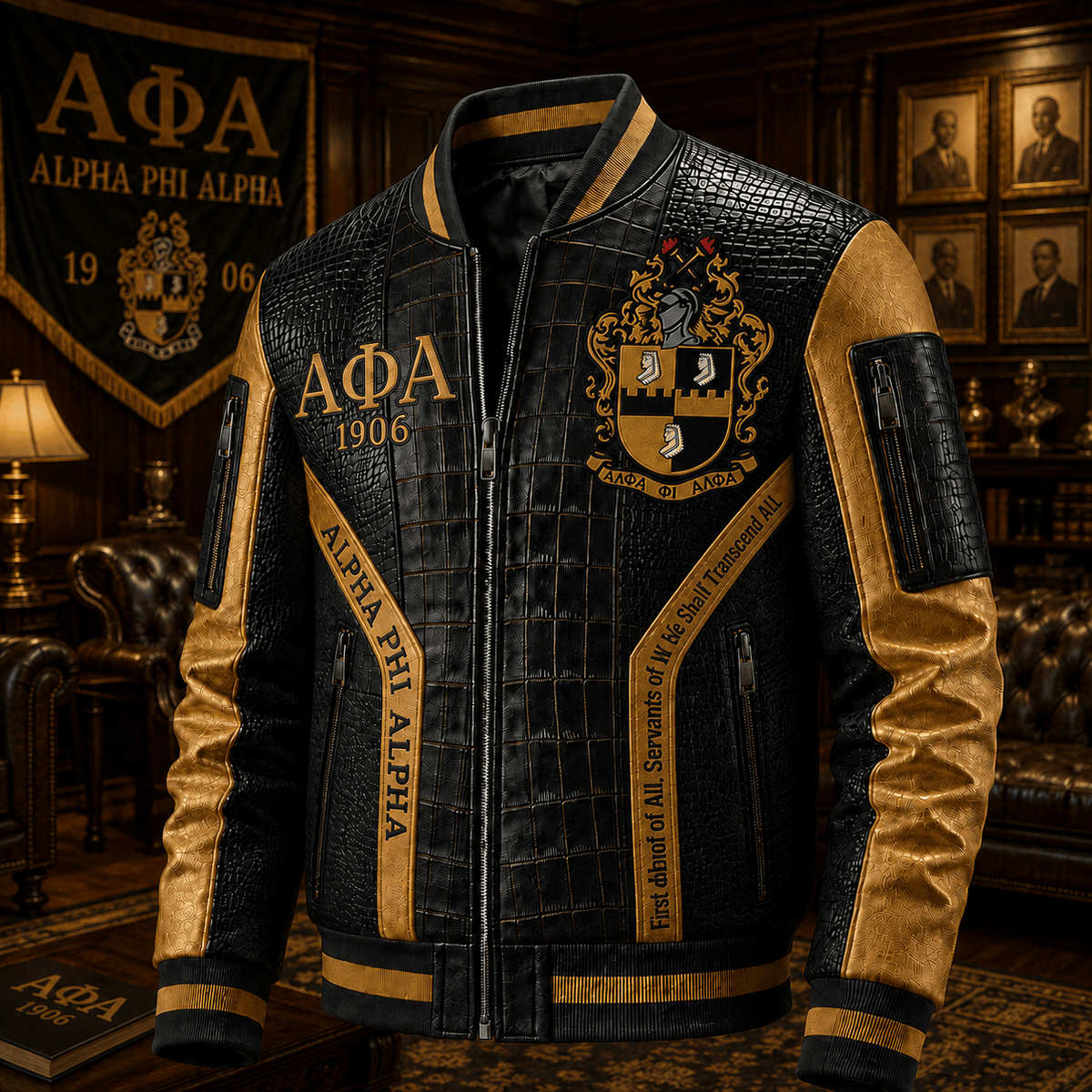 Premium APA Leather Zipper Jacket TNSM