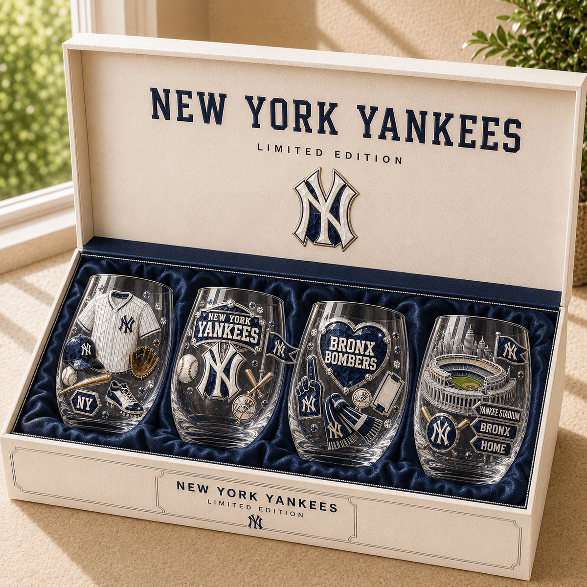NYY Wine Glass Cup NHVH