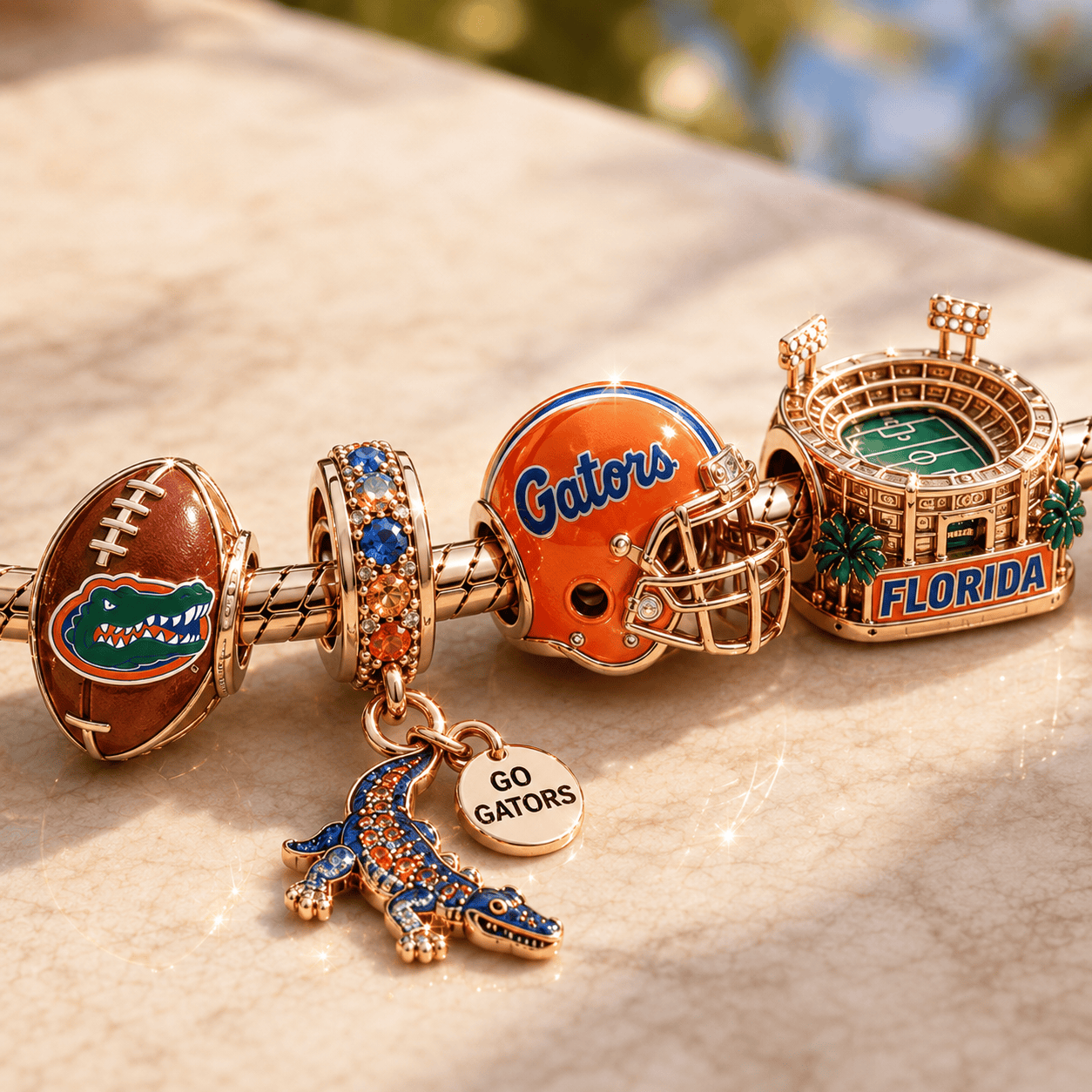 FGT Pink Gold Charm Bracelet Set PNPA