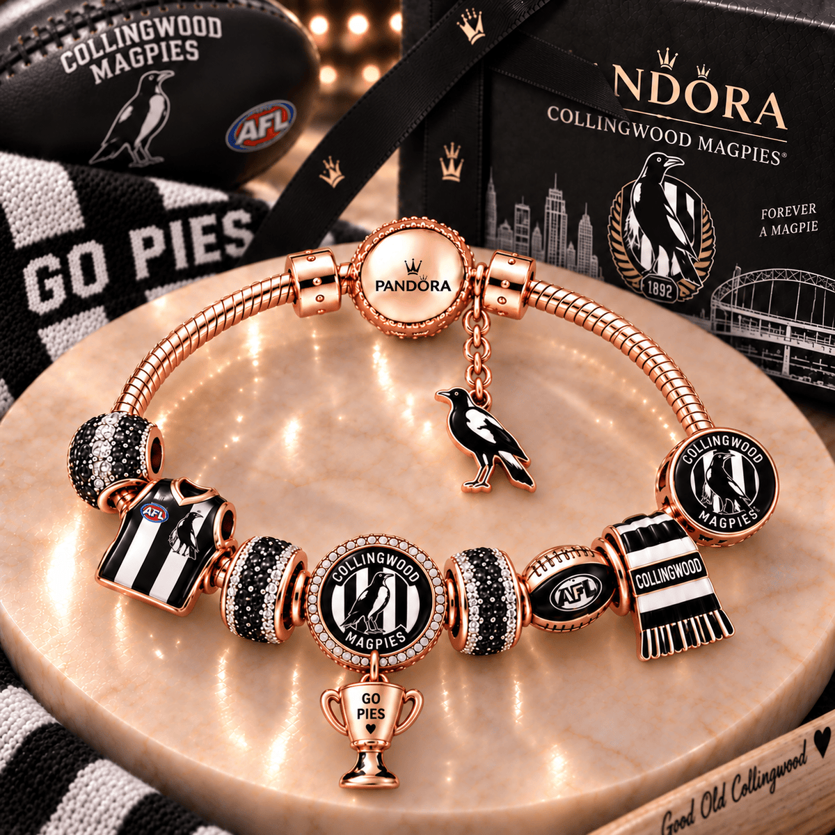 CMW Gold Charm Bracelet Set PNPA