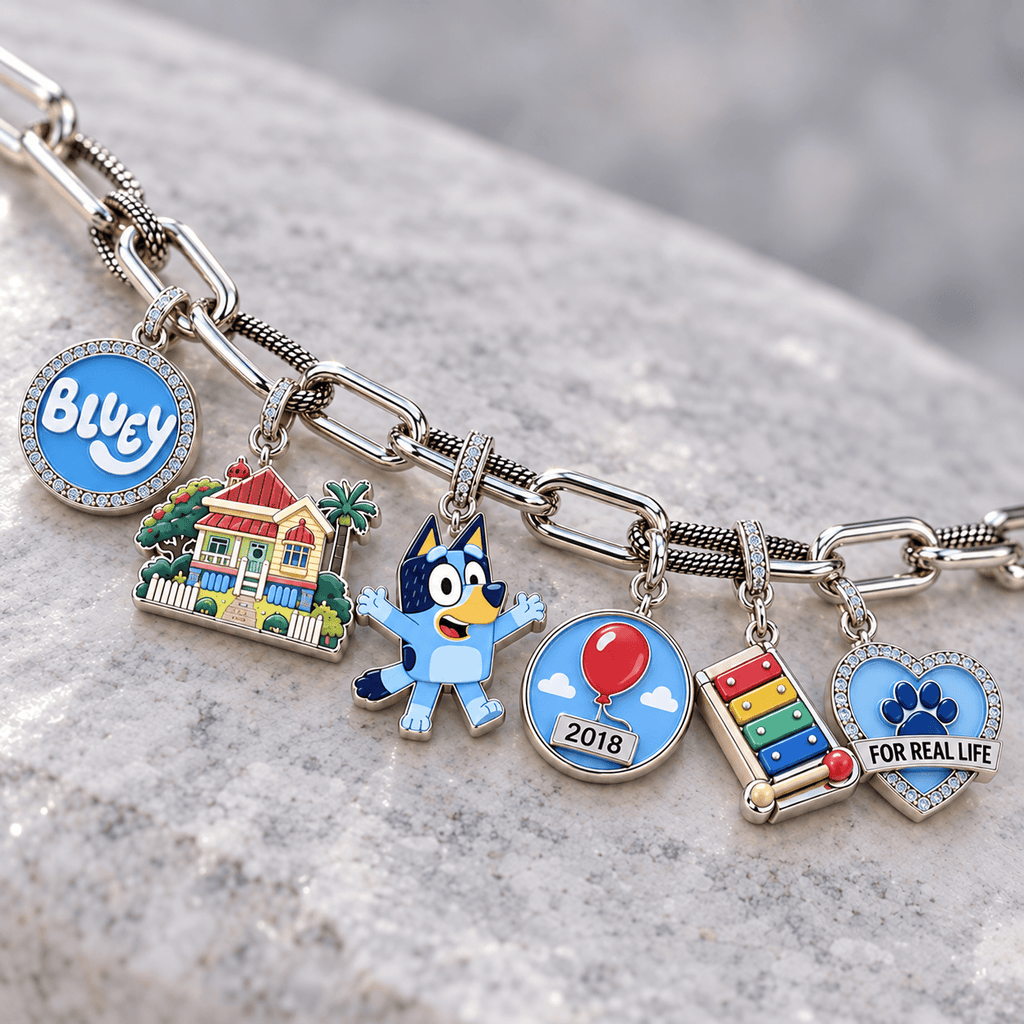 BLU Silver Charm Bracelet Set NTVA