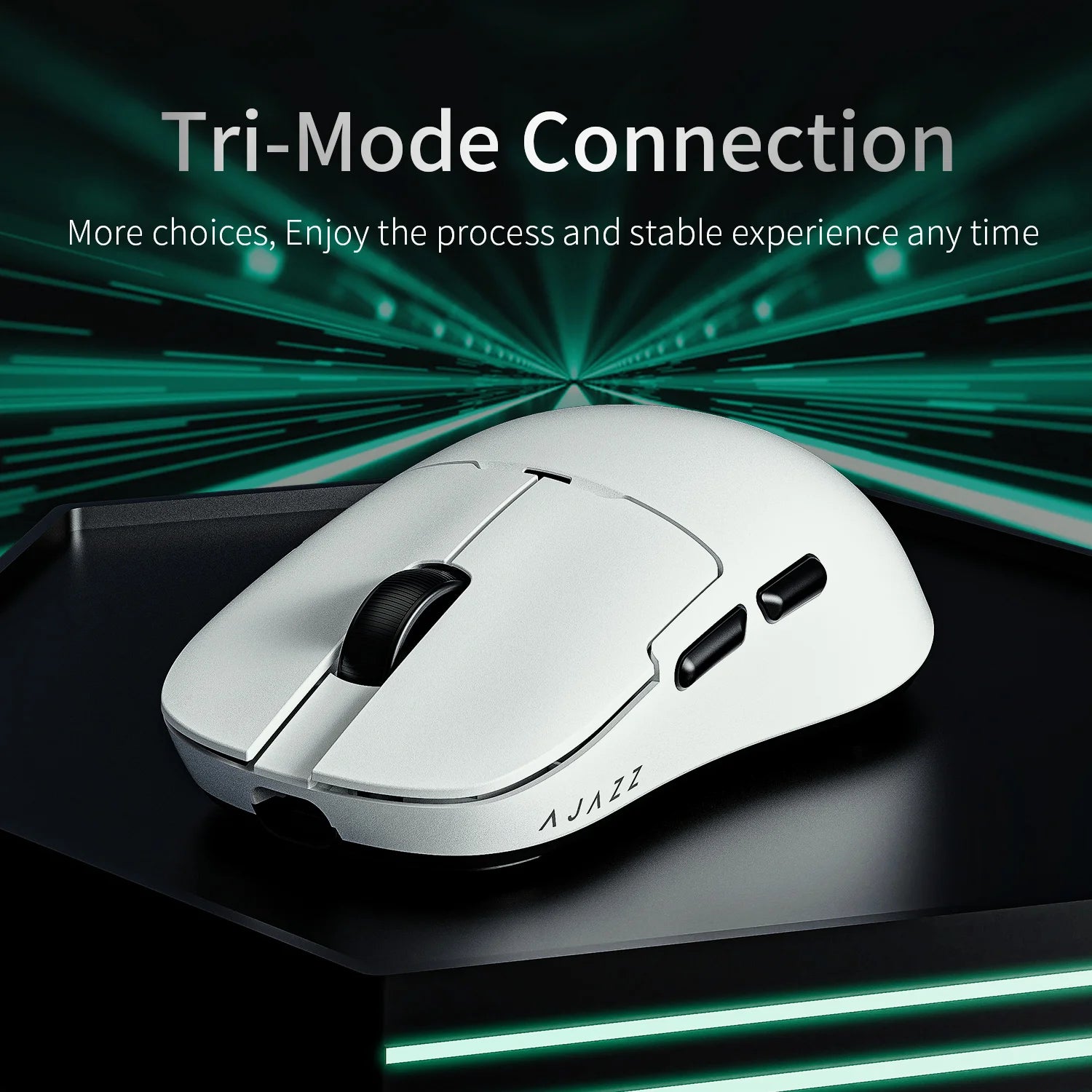 AJAZZ AJ159 NL Wireless Mouse 800mAh Compatible with Games and Office PAW3395 1K Nearlink BT Wireless Mouse Laptop GiftAJAZZ AJ1